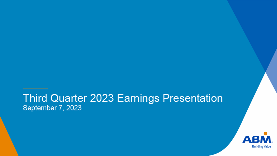  ABM Industries Q3 FY 2023 Conference Call Presentation cover image