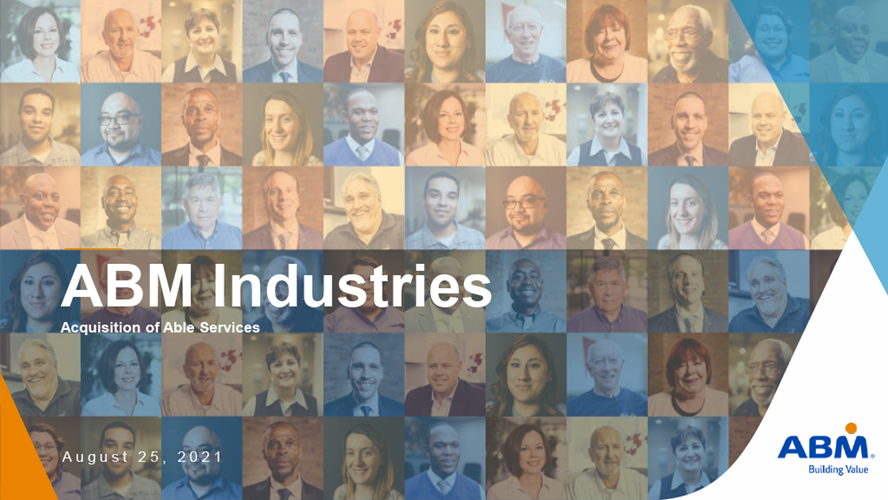 ABM Industries Acquisition of Able Services Conference Call Presentation cover image