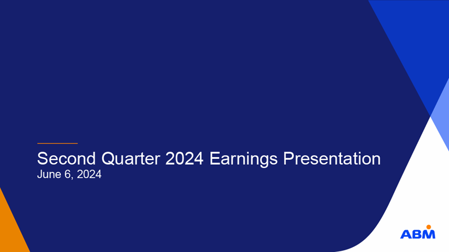 ABM Industries Q2 FY 2024 Conference Call Presentation cover slide