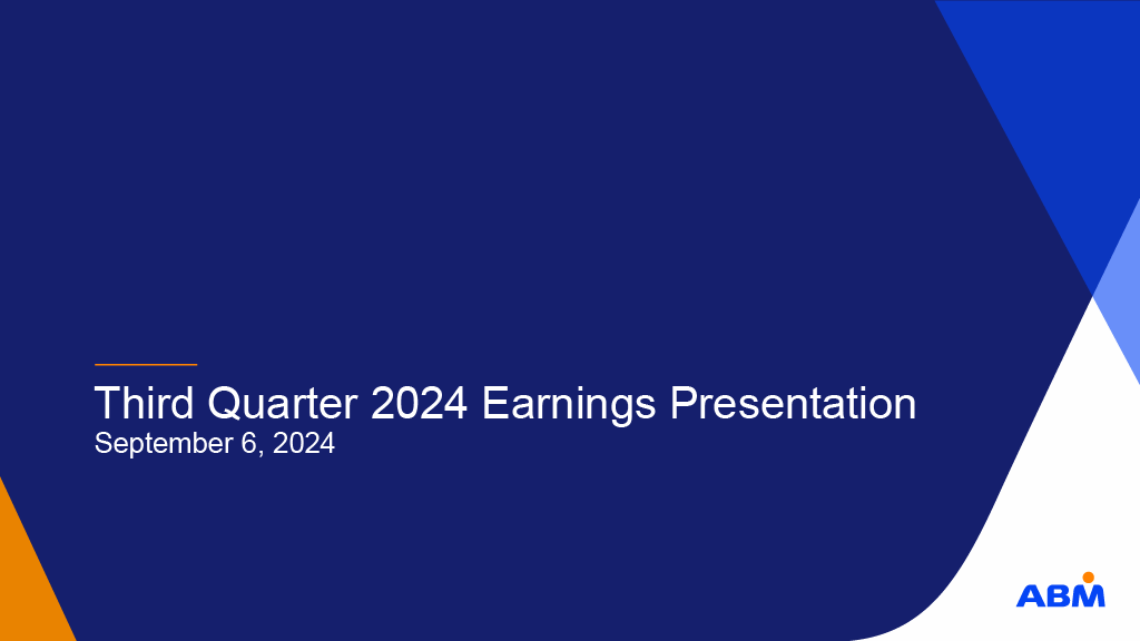 ABM Industries Q3 FY 2024 Conference Call Presentation cover
