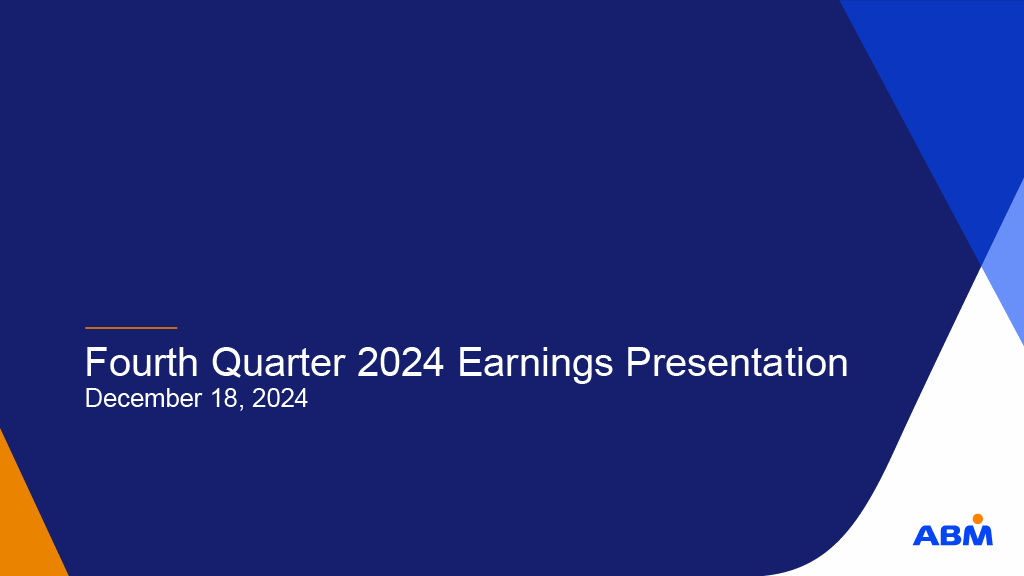 ABM Industries Q4 FY 2024 Conference Call Presentation cover